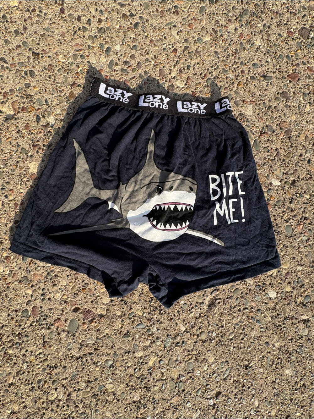 LazyOne Shark Graphic Boxers in Black